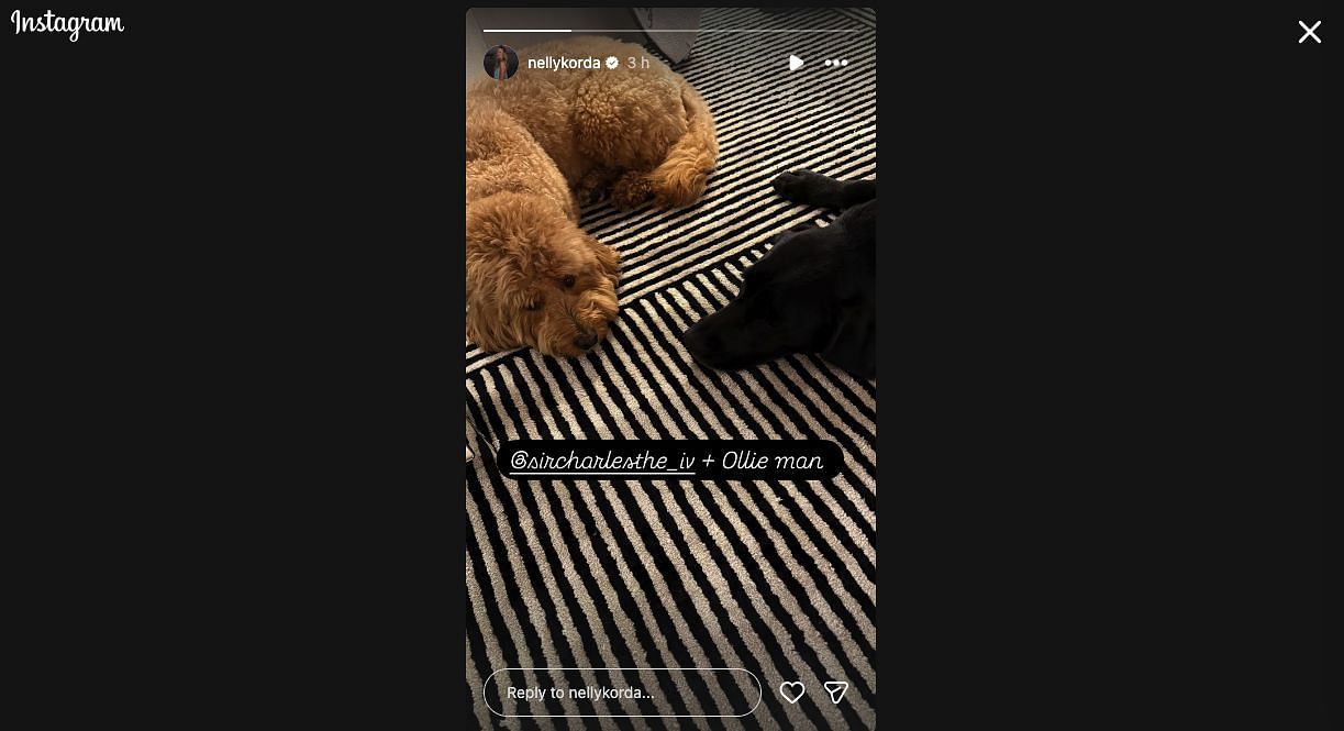 Still taken from Nelly Korda's Instagram Story_Image Source: Instagram/@nellykorda